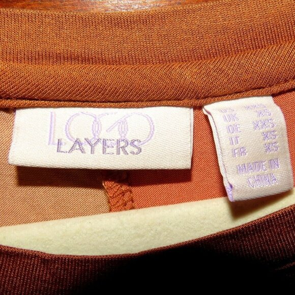 NEW NWOT LOGO Layers Lori Goldstein Color Block Knit Tank Tunic Top Sienna XXS - Picture 8 of 16